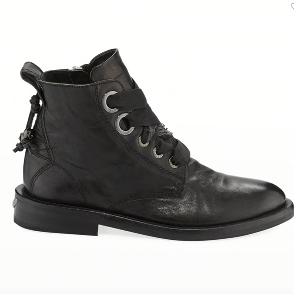 Zadig & Voltaire Laureen Roma High-Top Boots sz 7 in BLACK - Picture 3 of 10